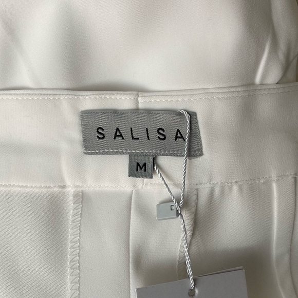 NWT SALISA E Culottes White Cropped Pants - Picture 9 of 10